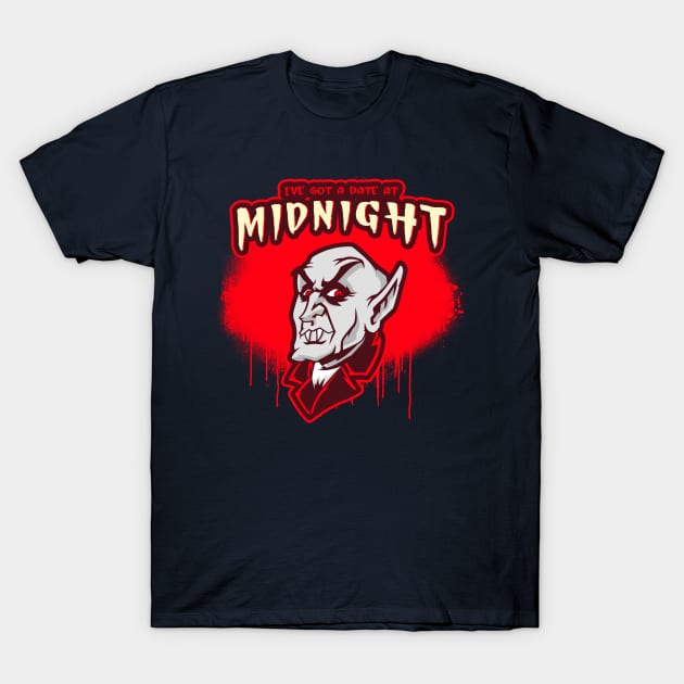 Vintage Vampire "I've Got A Date At Midnight" Nosferatu T-Shirt by TOXiK TWINS